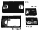 Kazety: VHS, Betacam, VHS-C, Video8