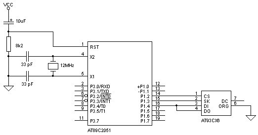 3-vodiov pipojen pamti 93Cxx