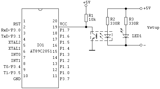 Galvanicky (optoelektronicky) oddlen vstup